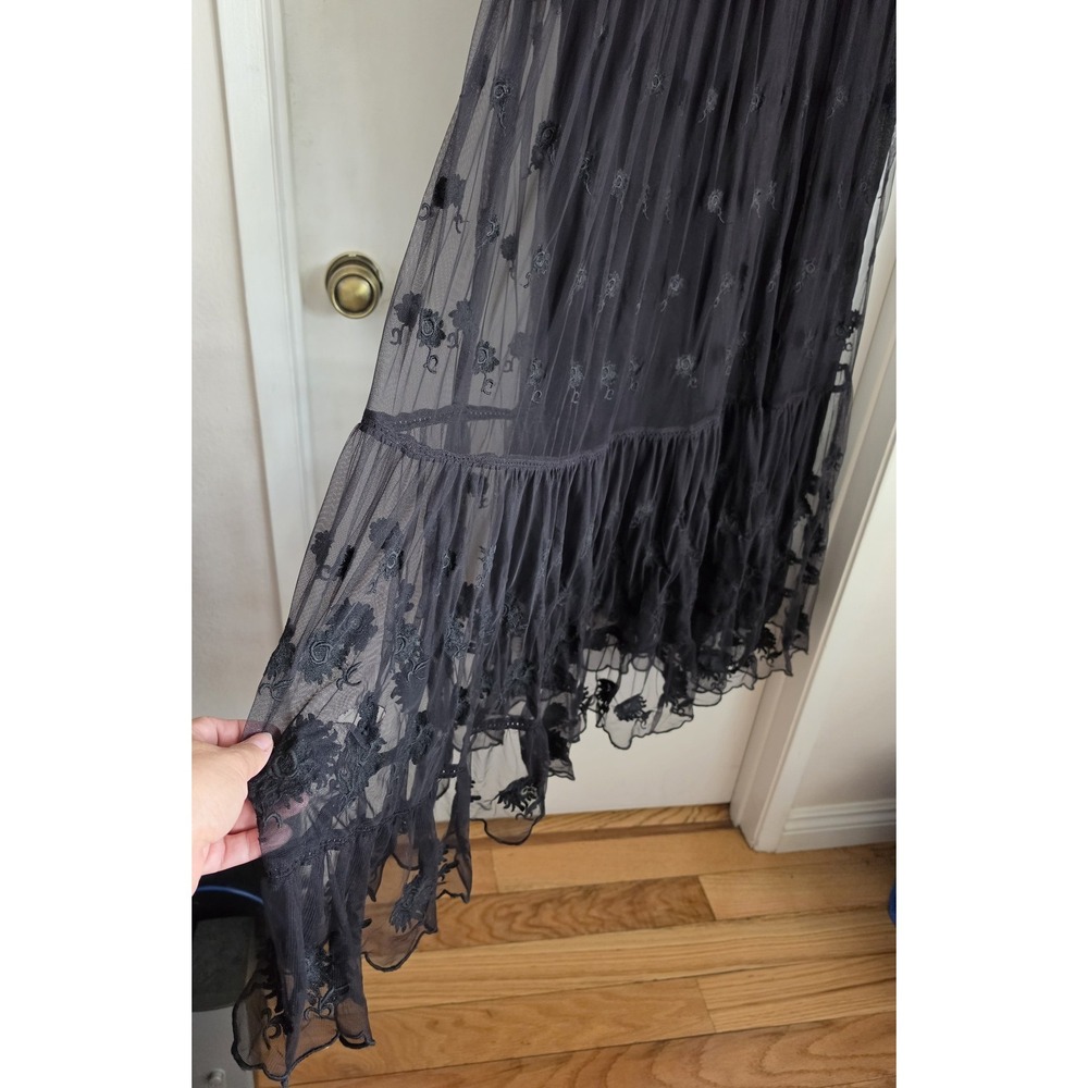 Ulla Johnson Fifi Floral Embroidered Tulle Maxi Dress Size 10 Boho Feminine - Picture 3 of 11